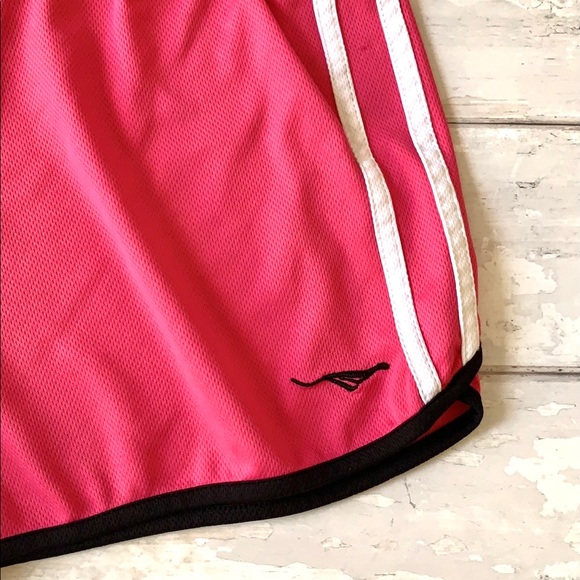 Women’s L/G Pink Athletic Shorts Puma Black White Size Large - Picture 3 of 3